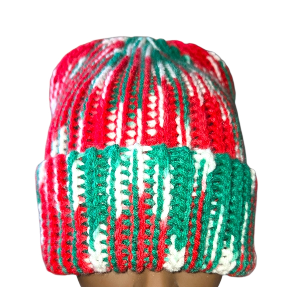 Mistletoe Knit-look 90s beanie, Handmade By Me, Hand Embroidery, Ask About Custo